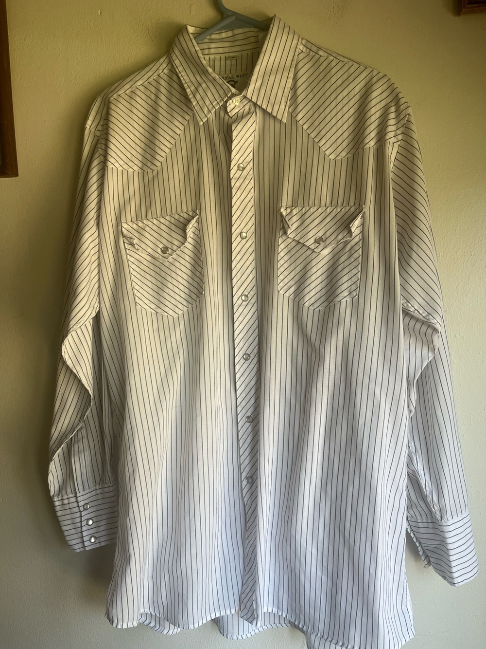 Vintage Corral West Pinstripe Western Shirt - Classic Button-Up Pearl snaps
